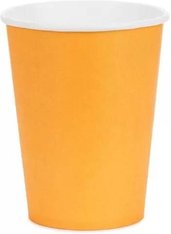 Kubeczki papierowe jasny pomarańczowy 250ml - tantis.pl
