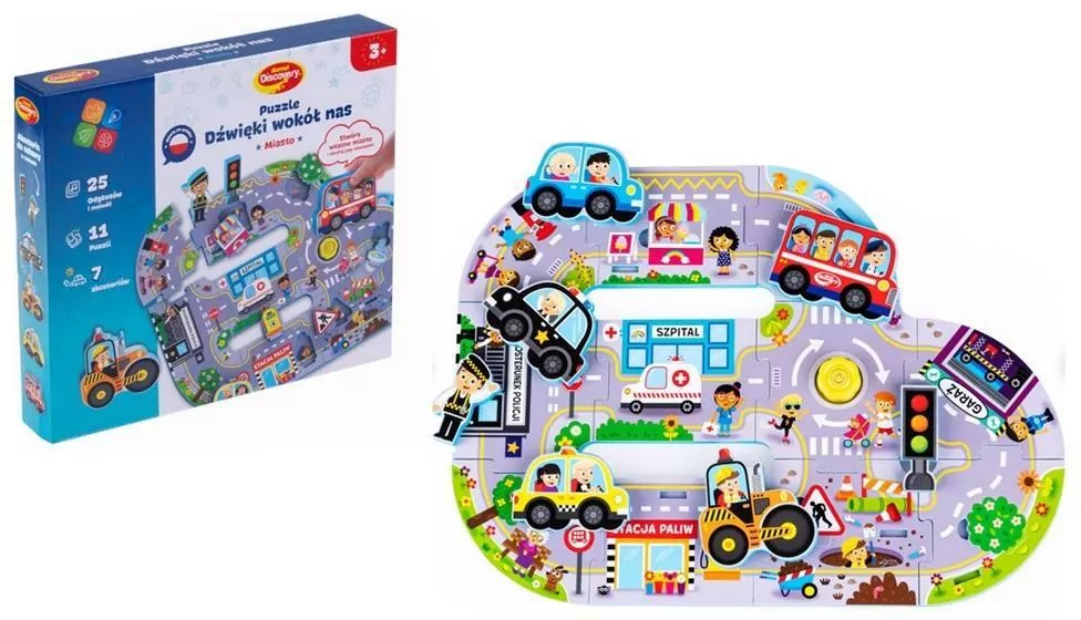 Puzzle. Dźwięki wokół nas. Miasto - tantis.pl