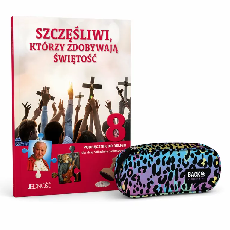 Pakiet: Szczęśliwi, którzy zdobywają świętość. Podręcznik do religii dla klasy 8 szkoły podstawowej / Szczęśliwi, którzy zdobywają świętość. Podręcznik do religii dla klasy 8 szkoły podstawowej - tantis.pl