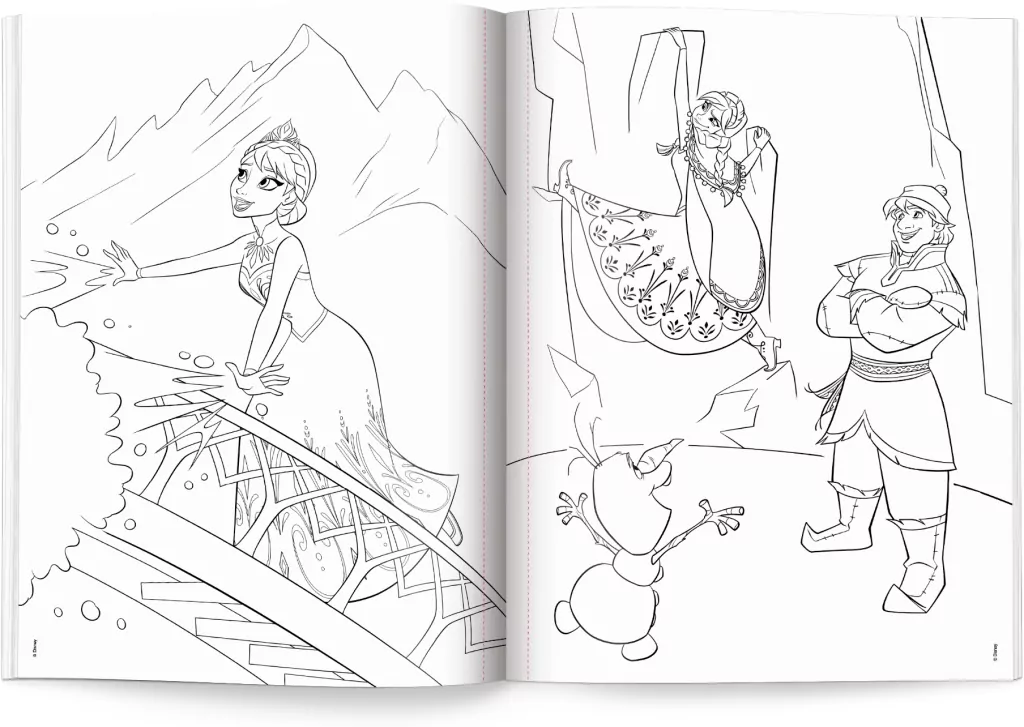 Kraina Lodu. Megakolorowanka. Brokatowe naklejki - tantis.pl