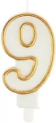 Świeczka 9, złota