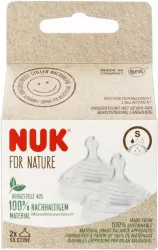 NUK. For Nature. Smoczek do butelki silikonowy. 2 sztuki