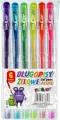 Długopisy żelowe fluo 6 kolorów - tantis.pl