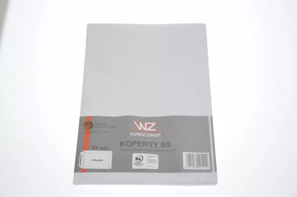 Wz Eurocopert. Koperta B5, biała - tantis.pl