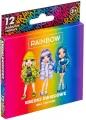 Kredki świecowe okągłe Rainbow High 12kol ASTRA - tantis.pl