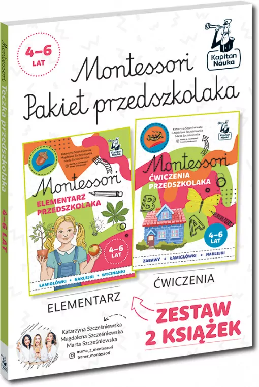 Kapitan Nauka. Montessori. PAKIET przedszkolaka 4-6 lat - tantis.pl