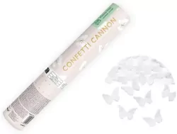 Tuba z motylkami biały 20cm