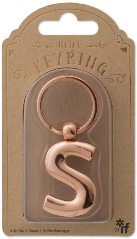 Metalowy brelok do kluczy litera S Keyring - tantis.pl
