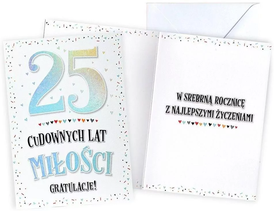 Karnet 25 rocznica ślubu - tantis.pl