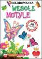 Wesołe motyle. Kolorowanka z naklejkami - tantis.pl
