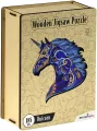 Puzzle 185 drewniane Jednorożec - tantis.pl
