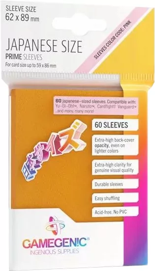 Gamegenic: Japanese Size Prime Sleeves (62x89 mm) 60 sztuk, Orange - tantis.pl