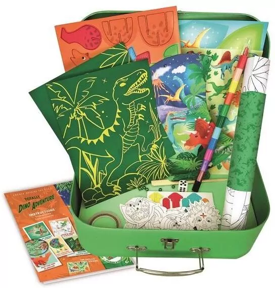 Zestaw kreatywny XL. Walizka dinozaury - tantis.pl