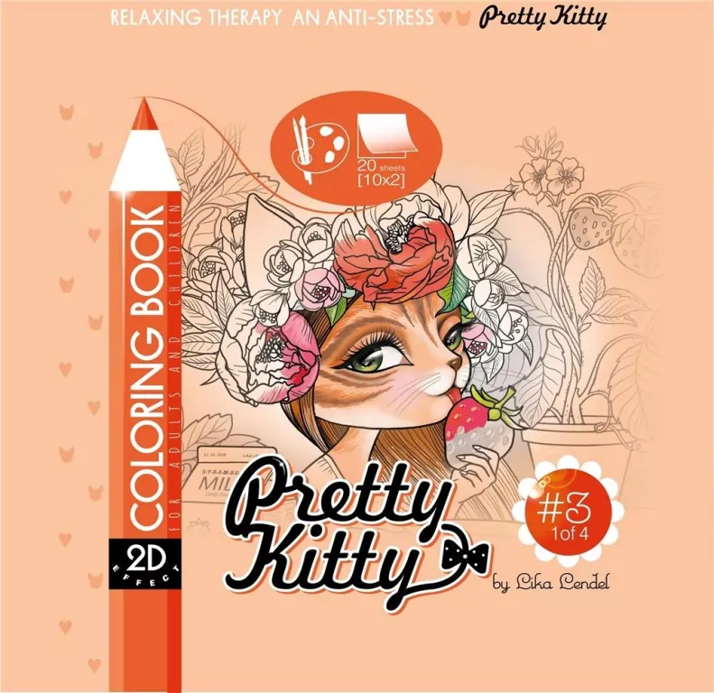 Kolorowanka antystresowa 200x200 Pretty Kitty 3 - tantis.pl