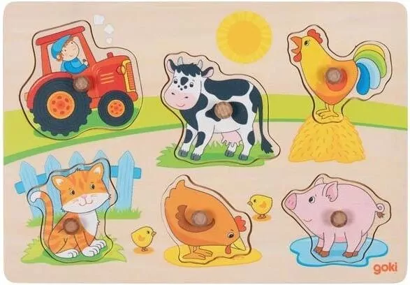 Puzzle z uchwytami Na farmie - tantis.pl