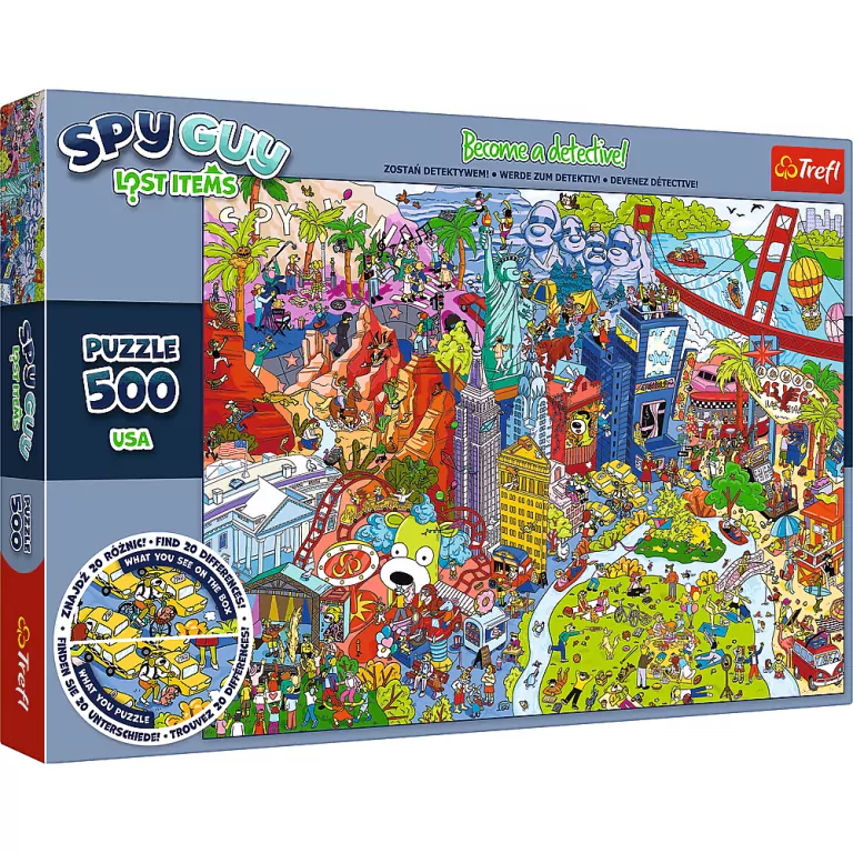 Puzzle 500. Spy Guy USA. Rodzina Treflików. 37480 - tantis.pl