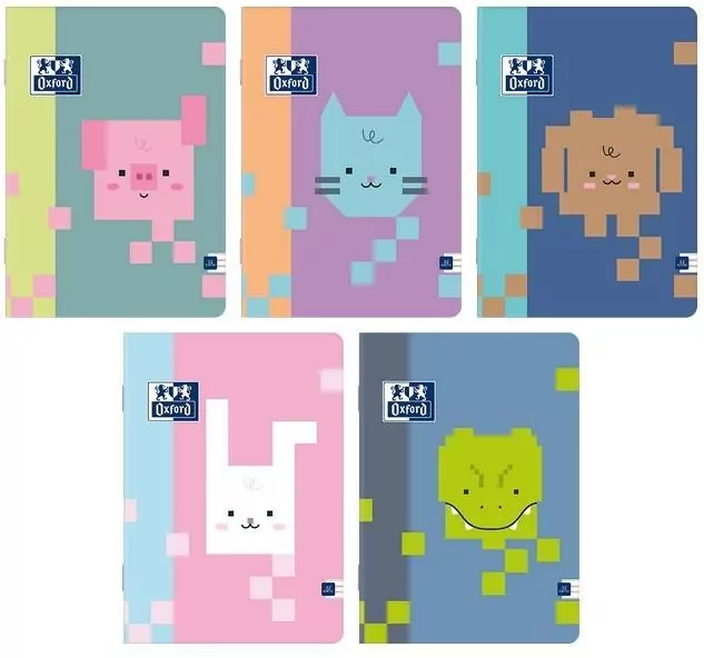 Zeszyt A4/32K linia Zoo Blocks  OXFORD - tantis.pl