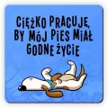 Magnes na lodówkę Godne życie pies - tantis.pl