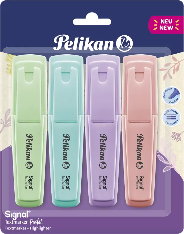 Pelikan. Zakreślacz signal pastel, 4 kolory - tantis.pl