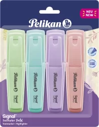 Pelikan. Zakreślacz signal pastel, 4 kolory