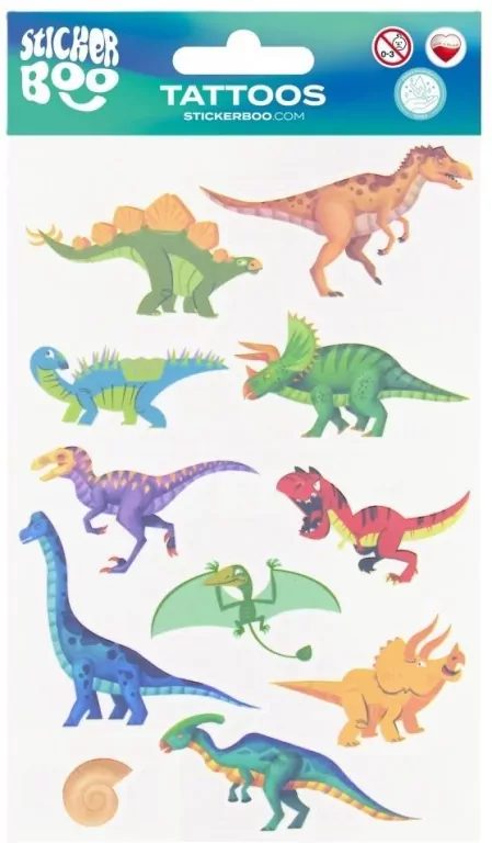 Sticker Boo. Tatuaże Dinozaury - tantis.pl