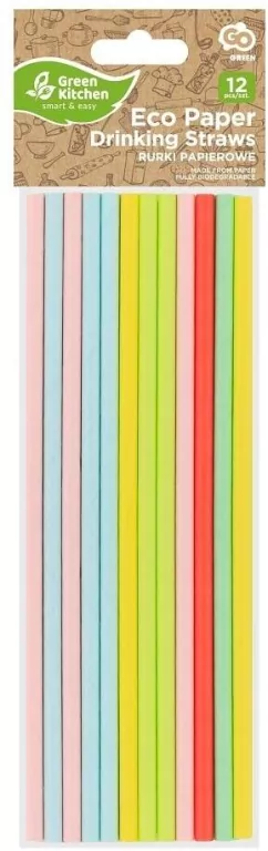 Rurki papierowe pastelowy mix 6x197mm - tantis.pl