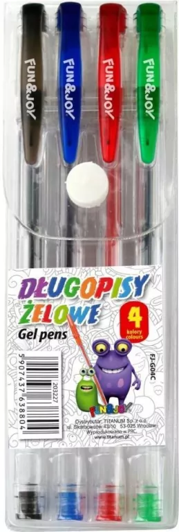 Długopis żelowy Fun & Joy 4 kolory - tantis.pl