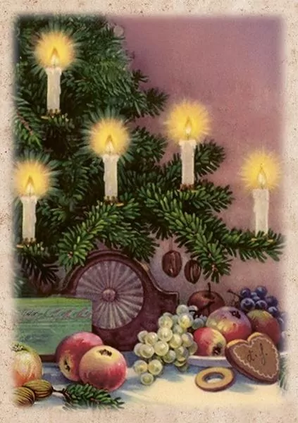 Karnet ST486 B6 + koperta Choinka ze świeczkami - tantis.pl