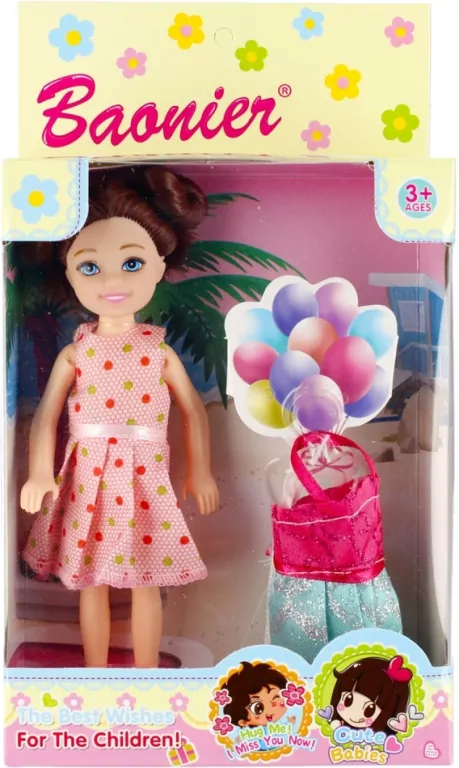 Lalka 15 cm + akcesoria, ubranka, mix - tantis.pl