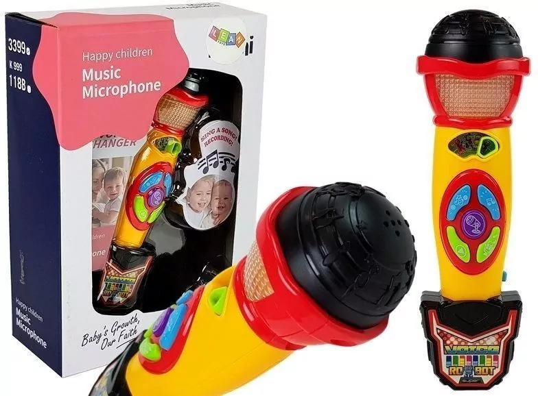 Mikrofon nagrywający żółto- czarny - tantis.pl