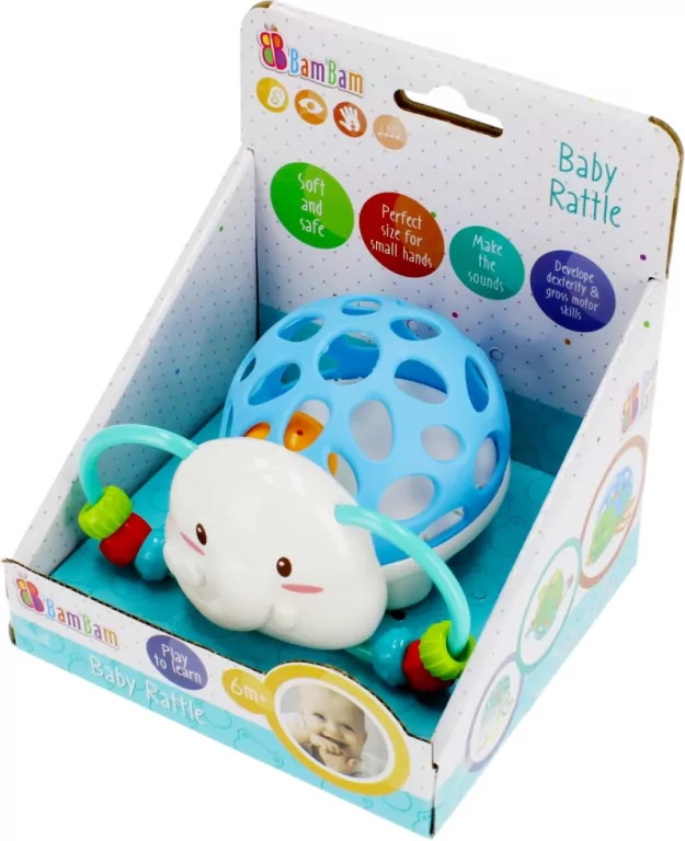 Bam bam. Miękka grzechotka, Słoń - tantis.pl
