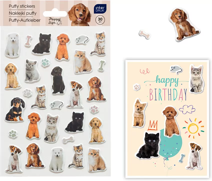 Naklejki puffy Puppy Sign - tantis.pl
