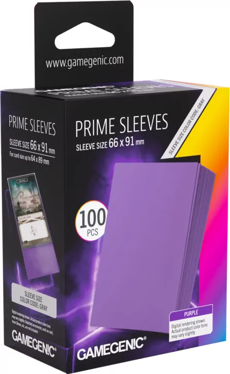 Gamegenic: Prime Sleeves (66x91 mm) - Purple - 100 sztuk - tantis.pl