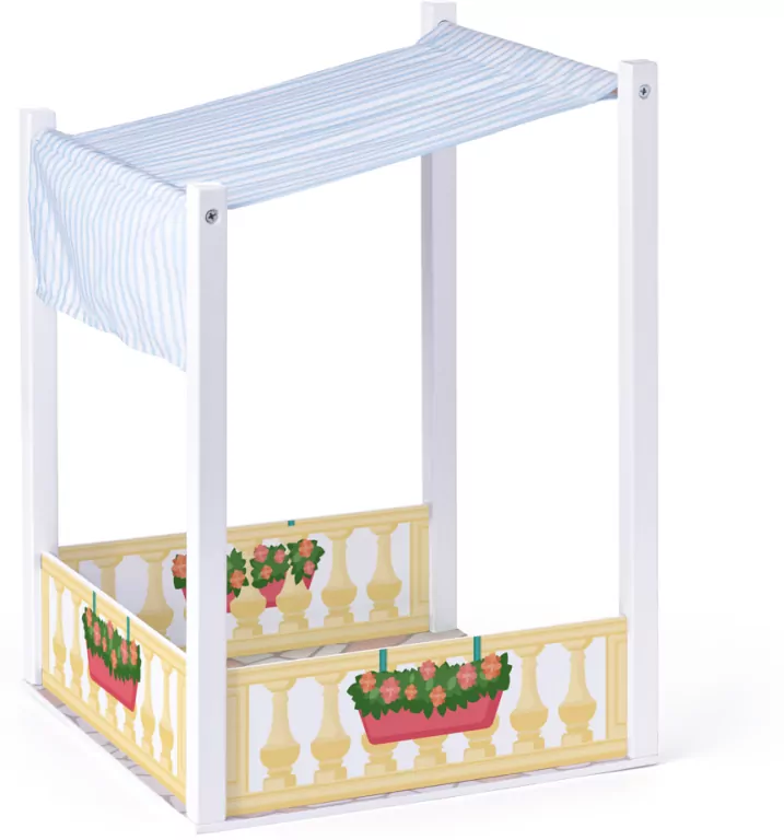 Domek dla lalek drewniany z akcesoriami 85X50X13. Malibu - tantis.pl