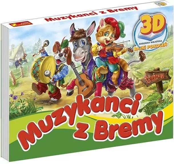 Ksiażeczka 3D Bajki Pokoleń: Muzykanci z bremy - tantis.pl