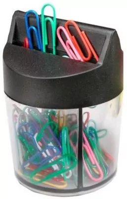 Spinacze 28mm kolorowe w pudełku magnet