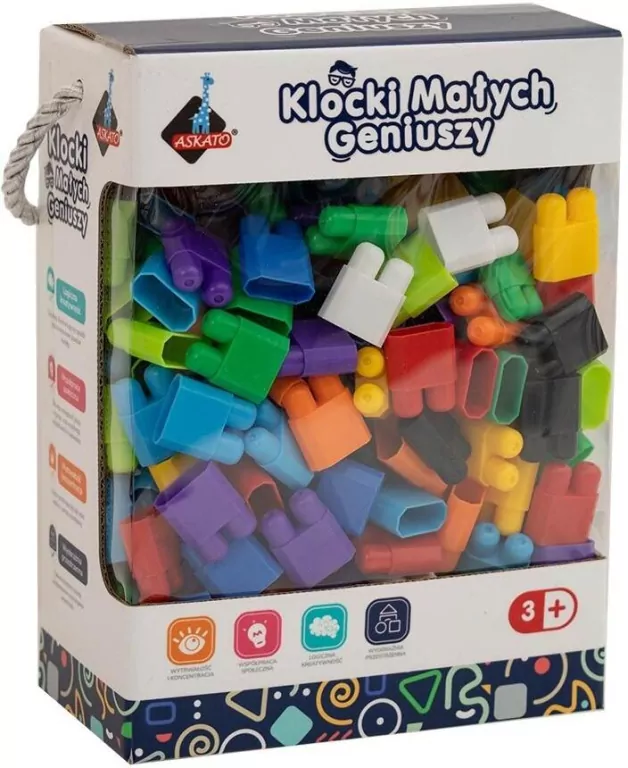 Klocki małych geniuszy - cegiełki 260 elementów - tantis.pl