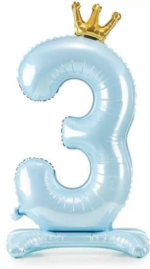 Stojący balon foliowy 3. 84cm błękitny - tantis.pl