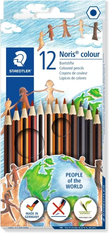 Staedtler. Kredki sześciokątne. Noris colour, 12 kolorów - tantis.pl