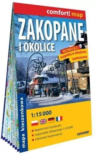 Zakopane i okolice. Comfort! map 1:15 000 - tantis.pl