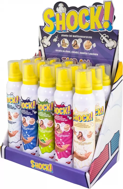 SHOCK! Pianko-żel 200ml Display 15 sztuk Mix - tantis.pl