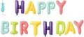 Balony girlanda Happy Birthday 40cm PARTY GO - tantis.pl