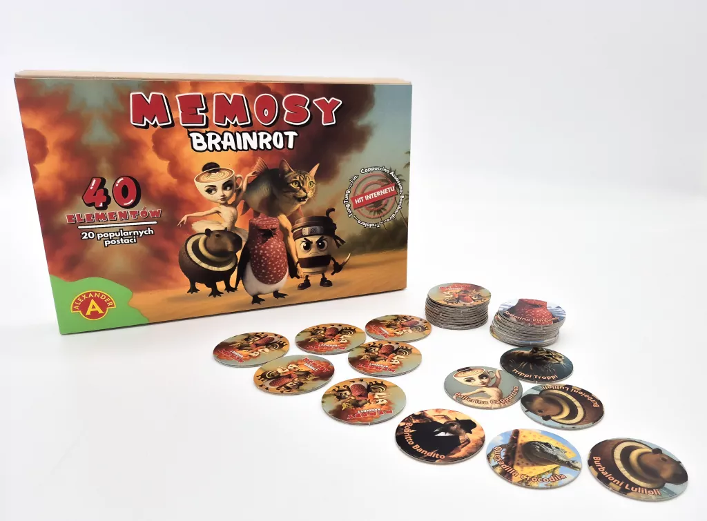Gra Memosy Brainrot - Ballerina Capuccina, Tung Tung Tung Sahur i inni - tantis.pl