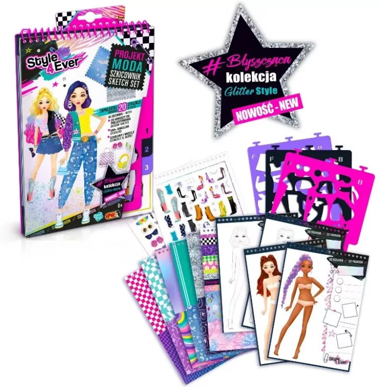 Projekt moda - zestaw szkicownik - tantis.pl