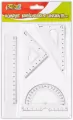 Komplet kreślarski z linijką 15cm - tantis.pl