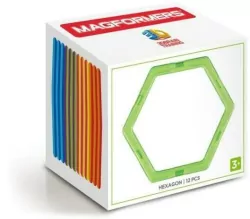 Klocki magnetyczne. 12 elementów. Sześciokąty