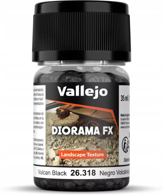 Vallejo: 26.318 - Diorama FX - Landscape Textures - Vulcan Black (2-5 mm) - tantis.pl