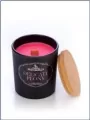 Świeczka sojowa Delicate Peony czarna 135g - tantis.pl