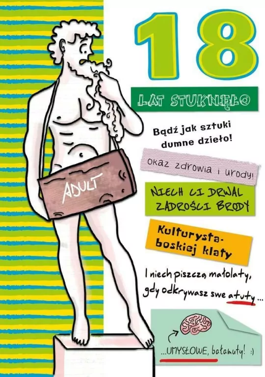 Karnet B6 Urodziny - 18-stka chłopca - tantis.pl