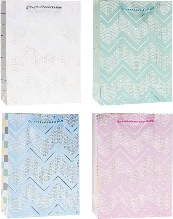Torebka ozdobna 18x24x8cm hot-stamp mix ROZETTE. 1 sztuka - tantis.pl